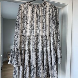 Altar'd State Black and White Snake Print Dress